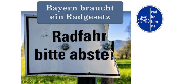 Schild: Radfahrer absteigen