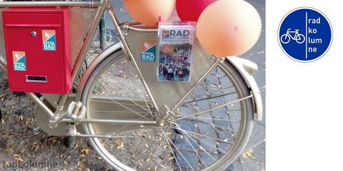 Radentscheid Kassel. Goldenes Fahrrad.